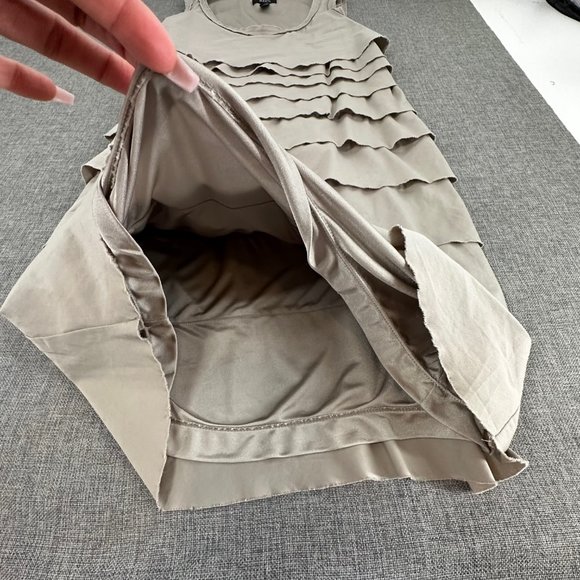 Alfani Layered Tiered Dress Size 2 Scoop Neck Sleeveless Fringe Edges Cotton, Sp - Picture 10 of 16